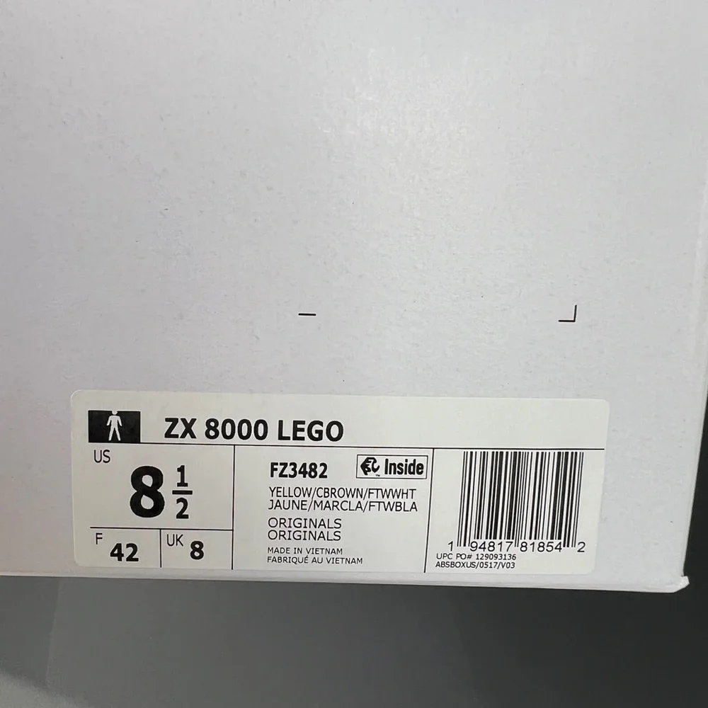 Adidas LEGO x ZX 8000 'A-ZX Series - Mixed Blocks' Size 8.5 NIB - Picture 14 of 15